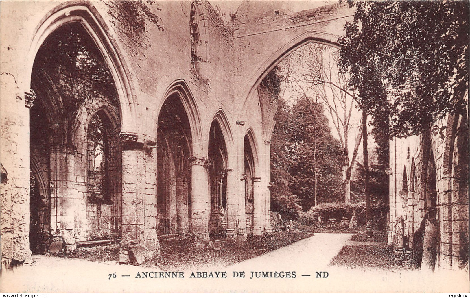 76-JUMIEGES ANCIENNE ABBAYE-N°T1173-C/0261 - Jumieges