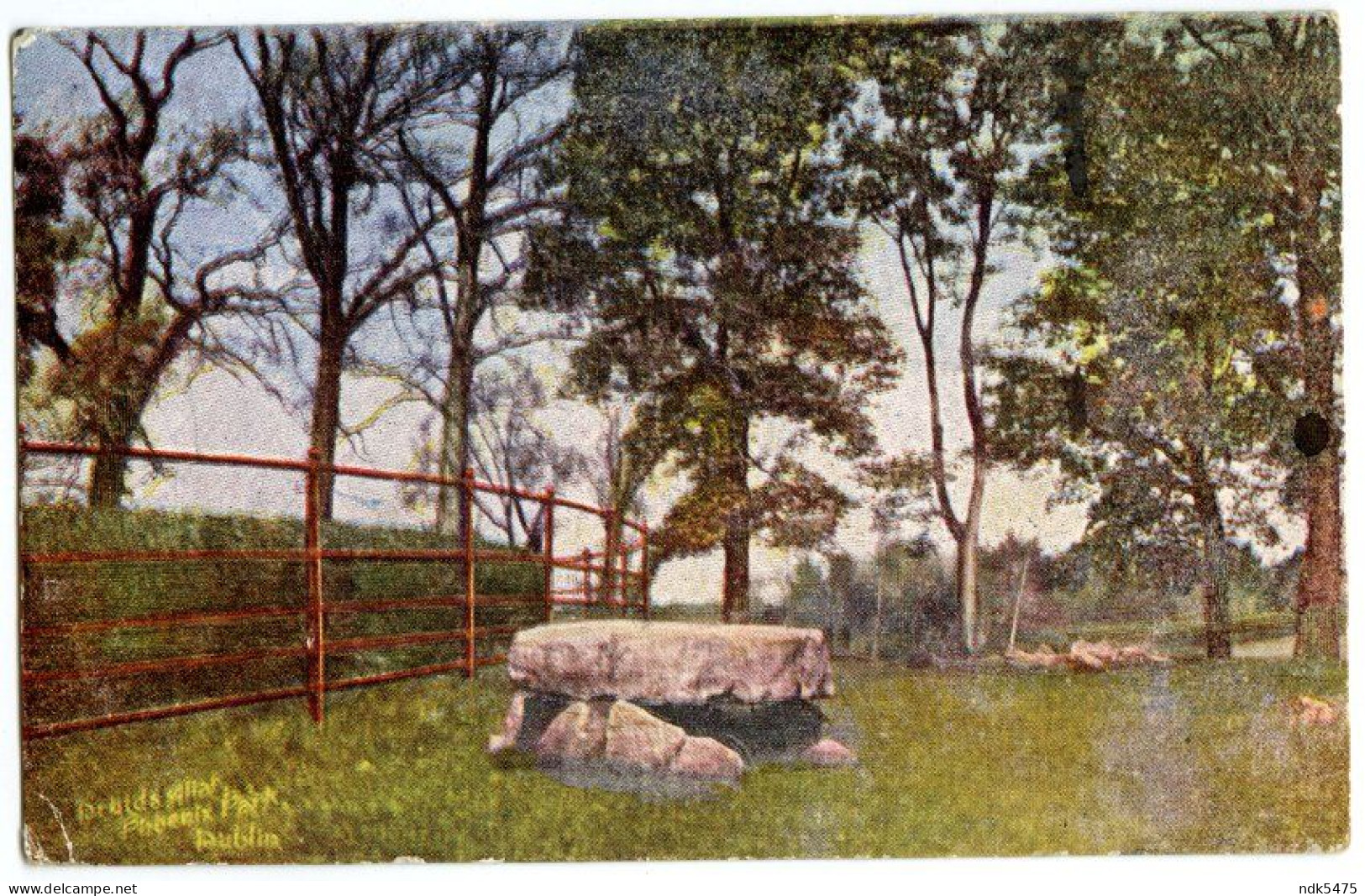 DUBLIN : PHOENIX PARK - DRUID'S ALTAR / TPO, T. P.O. TAMWORTH HEREFORD S. C. UP / BISHOP'S CASTLE, BULL STREET (FLETCHER - Dublin