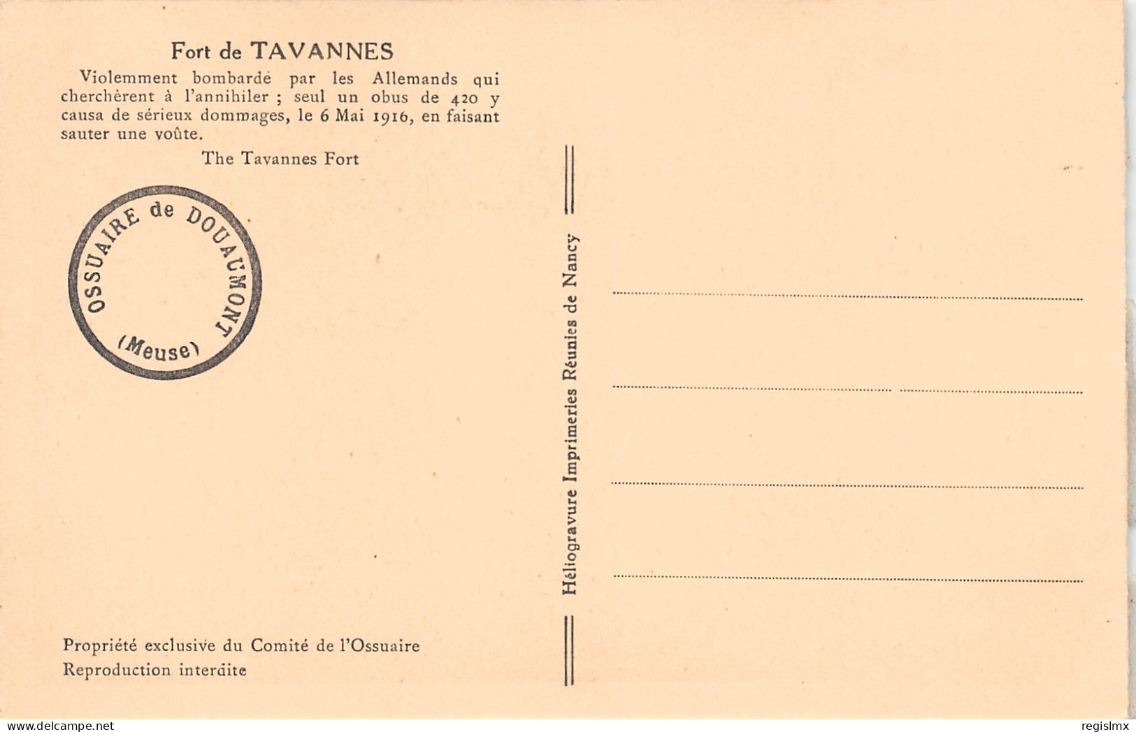 55-EIX FORT DE TAVANNES-N°T1174-H/0107 - Autres & Non Classés