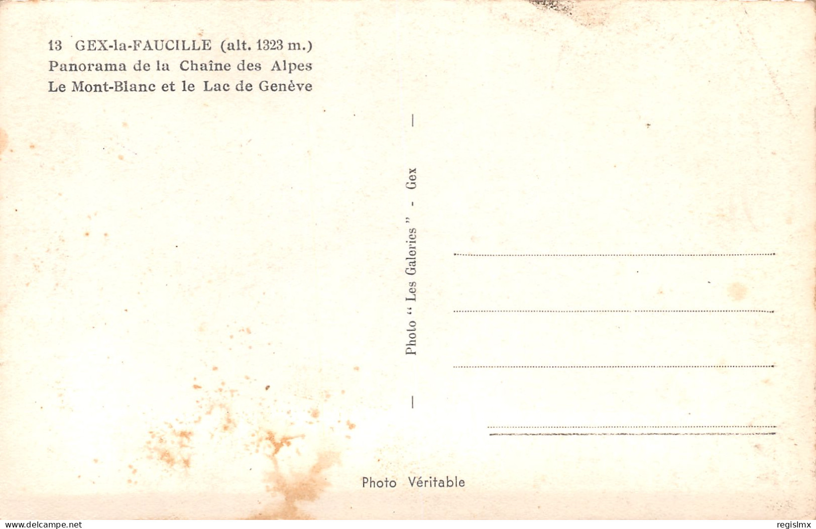 01-GEX LA FAUCILLE-N°T1175-B/0257 - Gex