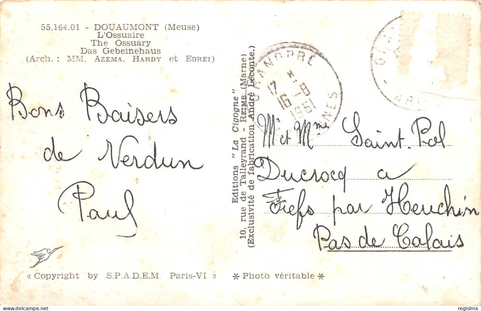 55-DOUAUMONT-N°T1175-A/0281 - Douaumont