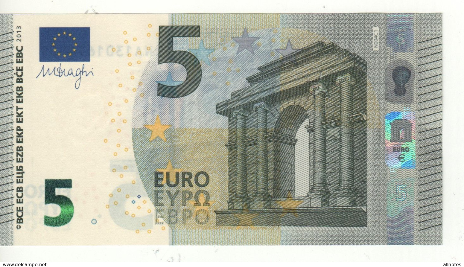 5 EURO  "Austria"     DRAGHI    N 004 C1     NA1301694859  /  FDS - UNC - 5 Euro