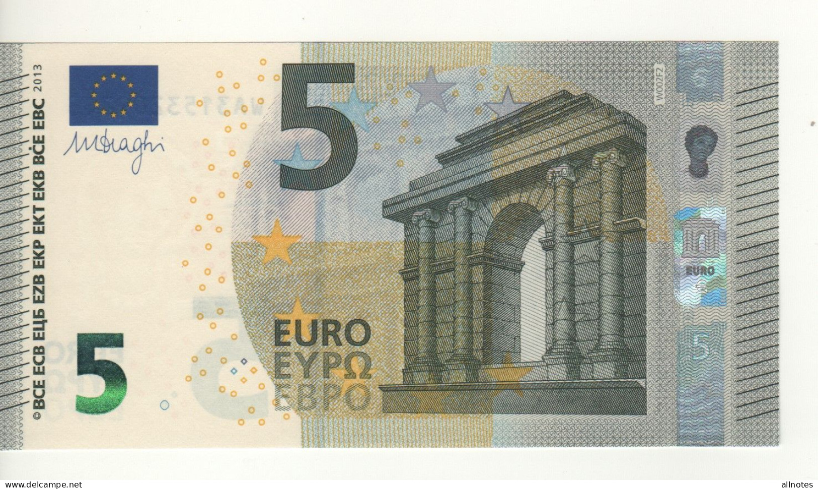 5 EURO    DRAGHI    W 002 F2       WA3153209248  /  FDS - UNC - 5 Euro