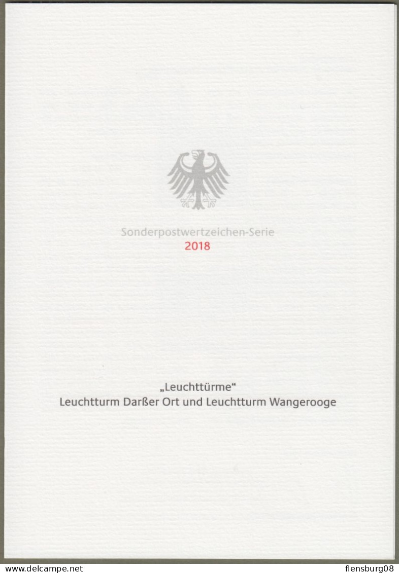 Bund: Ministerkarte Typ VII, Mi-Nr.3391-92: " Leuchttürme: Leuchtturm Darßer Ort Und Leuchtturm Wangerooge " X - Briefe U. Dokumente