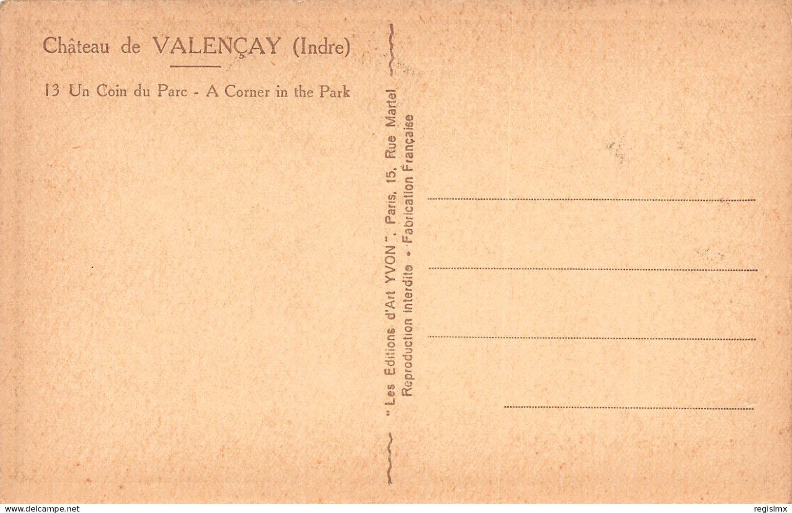 36-VALENCAY LE CHATEAU-N°T1177-E/0095 - Other & Unclassified