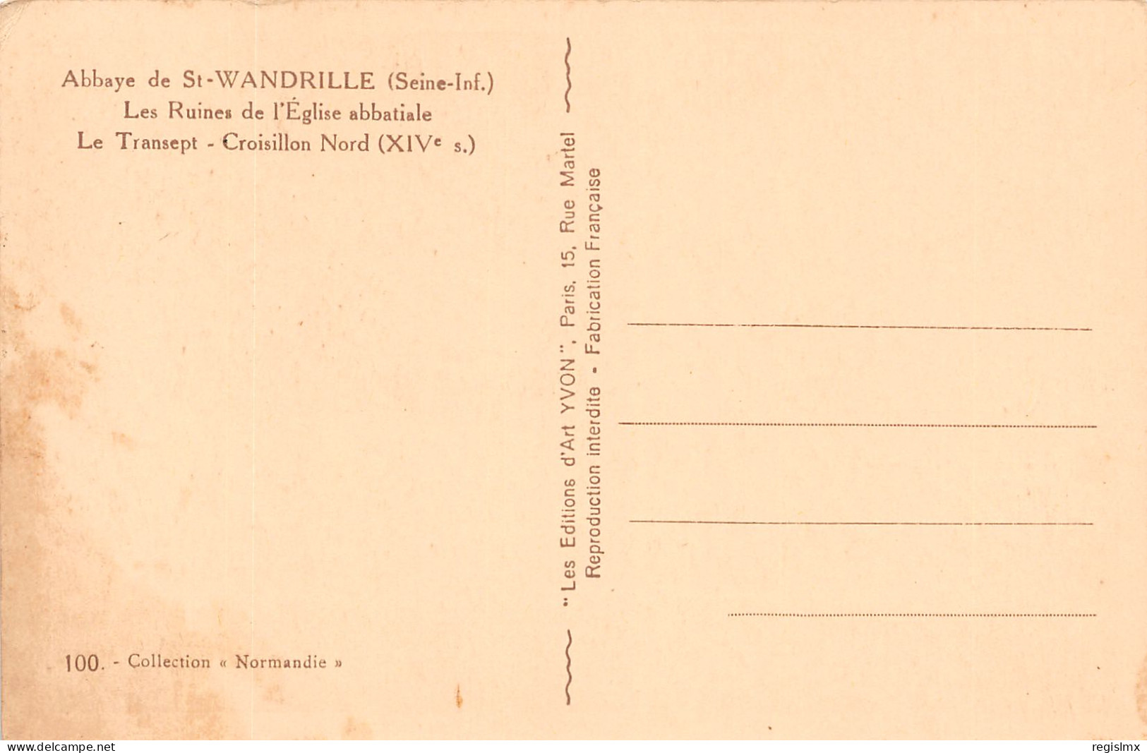76-SAINT WANDRILLE L ABBAYE-N°T1177-G/0051 - Other & Unclassified