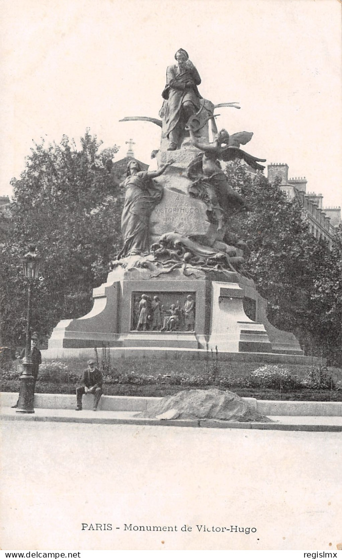 75-PARIS MONUMENT DE VICTOR HUGO-N°T1177-F/0313 - Autres & Non Classés