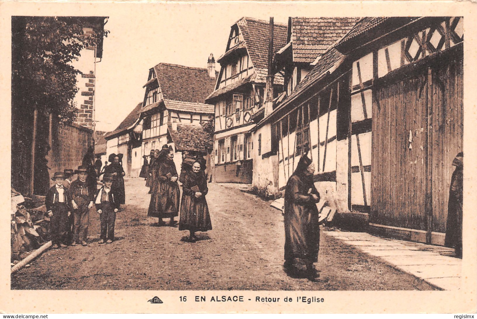 67-EN ALSACE RETOUR DE L EGLISE-N°T1177-E/0303 - Autres & Non Classés