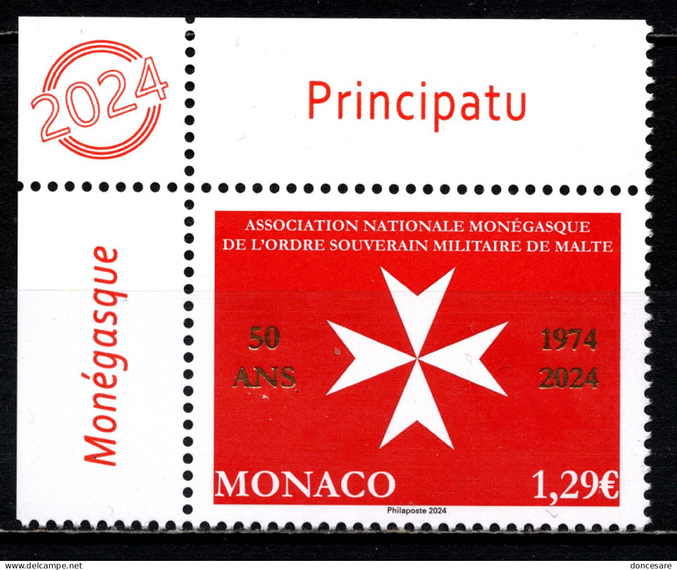 MONACO 2024 - EUROPA 2024 - 50 ANS DE L'ASSOCIATION MONÉGASQUE DE L'ORDRE SOUVERAIN MILITAIRE DE MALTE - NEUF ** - Unused Stamps