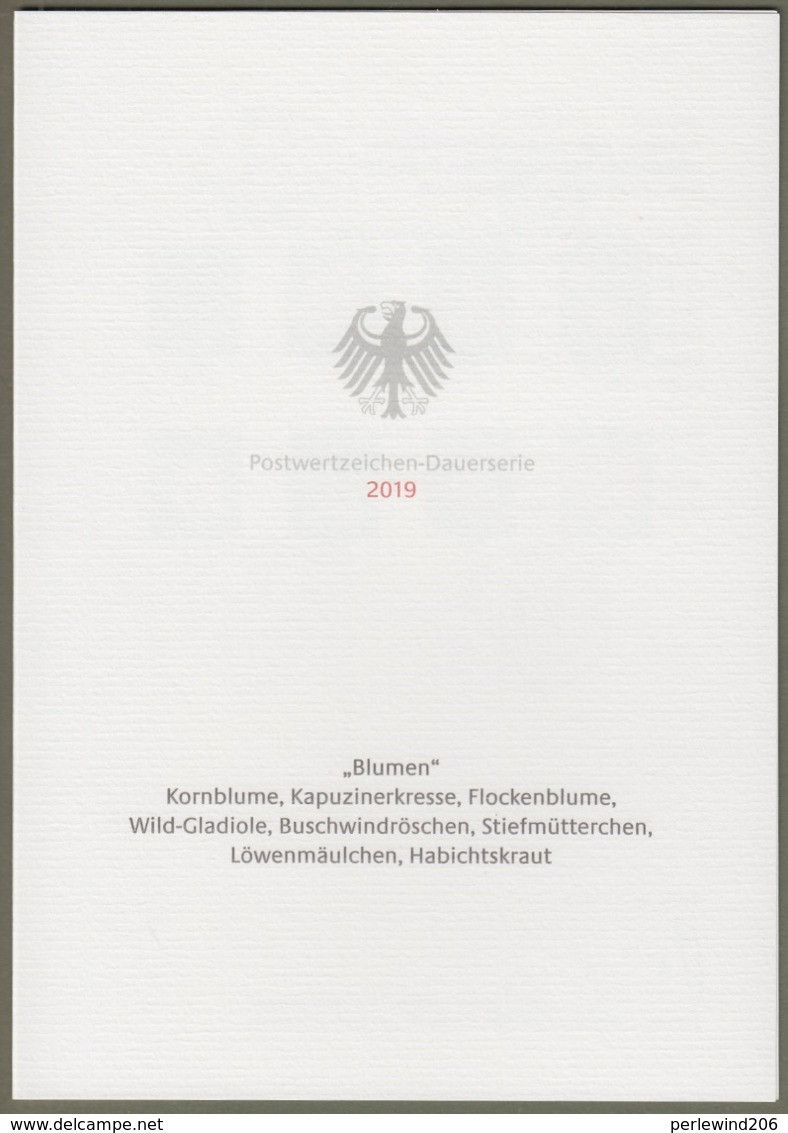 Bund : Minister Card - Ministerkarte Typ VII , Mi-Nr. 3468-75 ESST: " Dauerserie Blumen: 60 C Bis 270 C "    X - Lettres & Documents