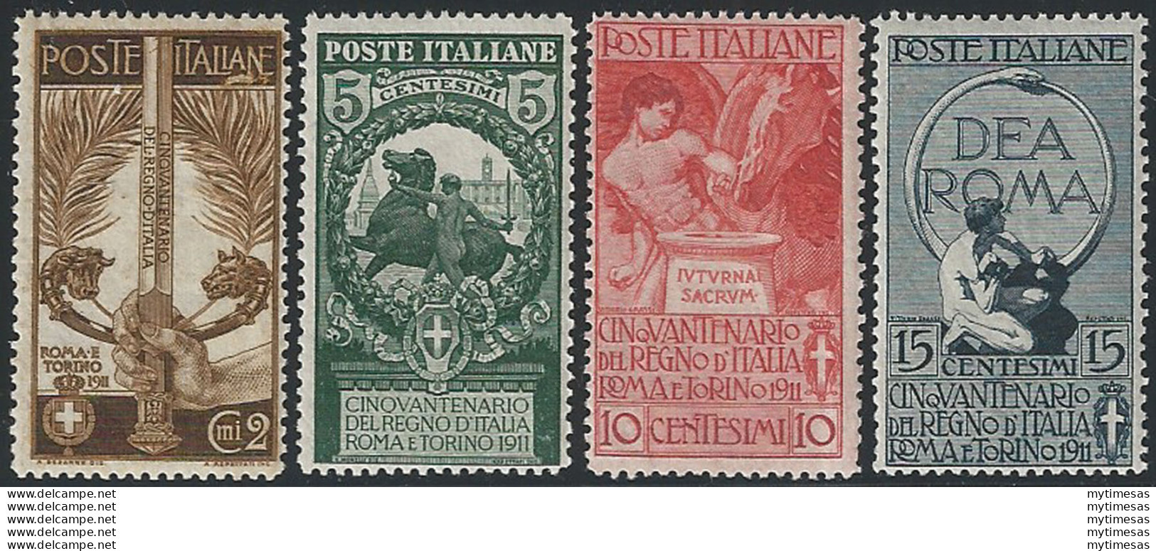 1911 Italia Unità D'Italia 4v. MNH Sassone N. 92/95 - Other & Unclassified