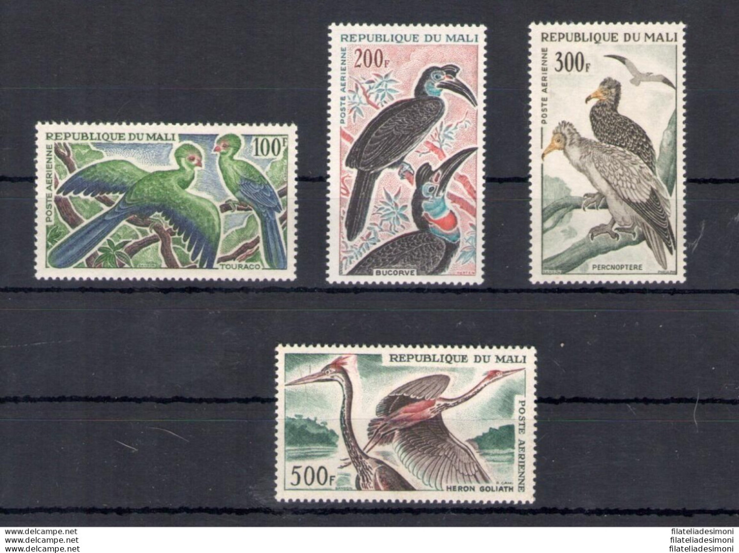 1965 FEDERATION DU MALI - Uccelli, Birds - Catalogo Yvert Posta Aerea N. 25-28 - 4 Valori - MNH** - Altri & Non Classificati