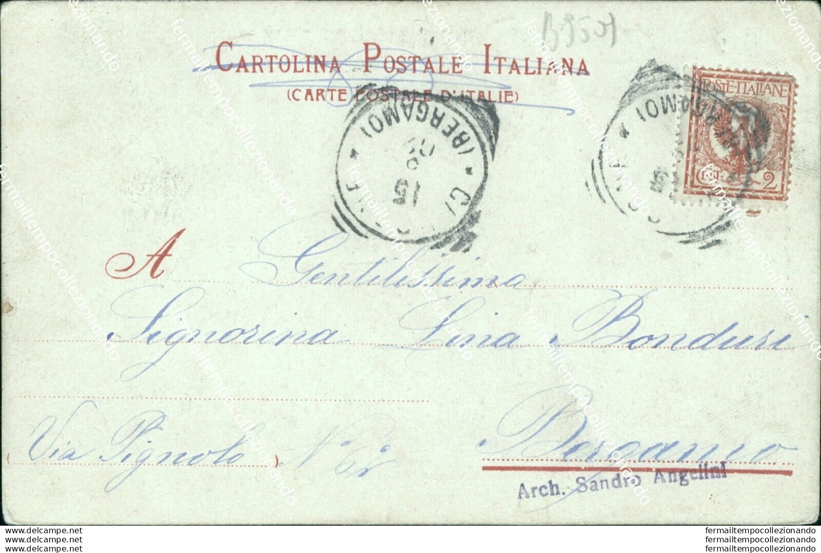 Bs509 Cartolina Cantoniera Della Presolana Colle Nuove Ville Bergamo 1901 - Bergamo