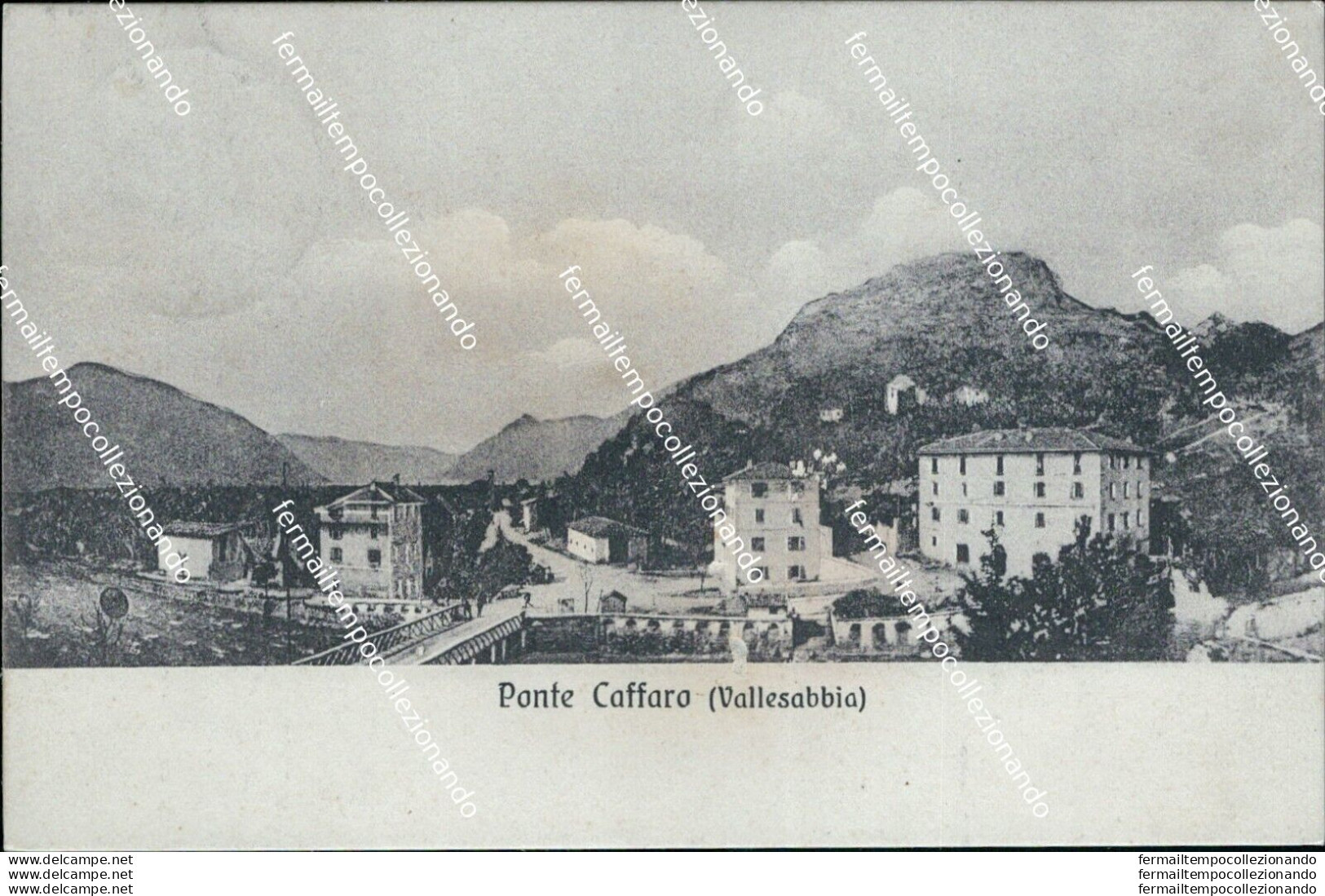 Ba176 Cartolina Ponte Caffaro Vallesabbia Brescia Lombardia 1914 - Brescia