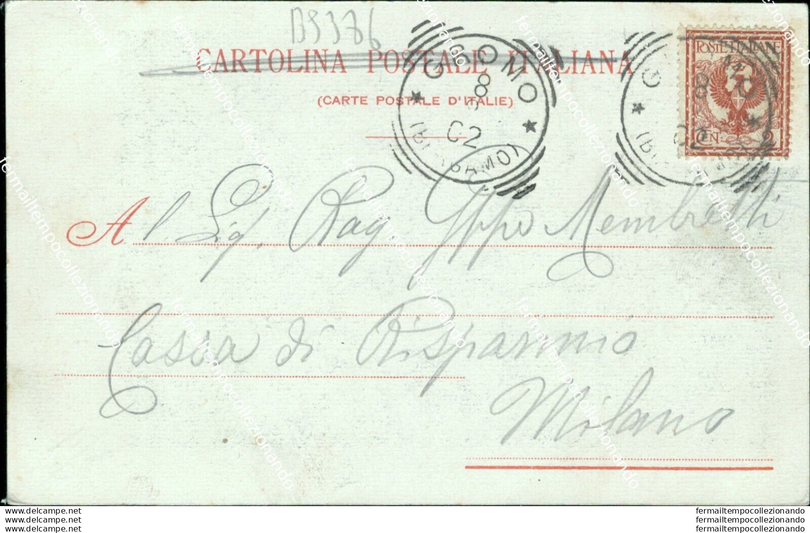 Bs386 Cartolina Valle Seriana Ogna 1902 Provincia Di  Bergamo Lombardia - Bergamo