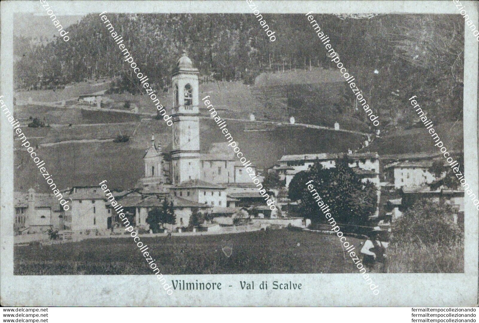 Bs158 Cartolina Vilminore Val Di Scalve Provincia Di Bergamo 1922  Lombardia - Bergamo