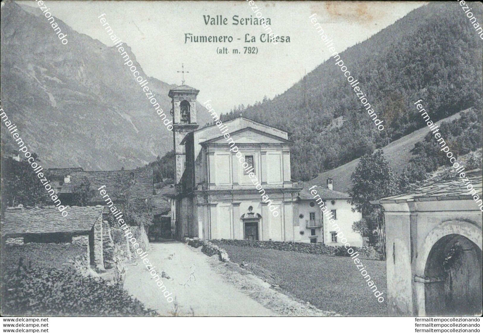 Bs161 Cartolina Valle Seriana  Fiumenero La Chiesa Provinciadi Bergamo Lombardia - Bergamo