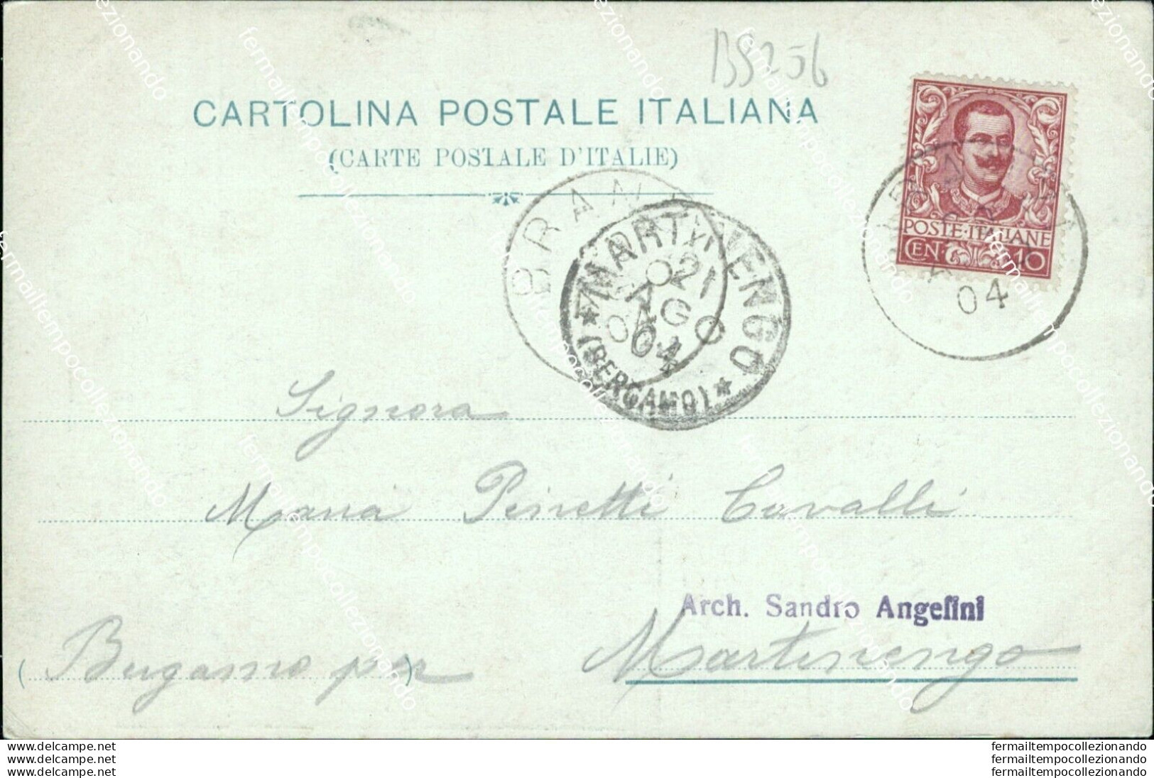 Bs256 Cartolina Un Saluto Da Branzi 1904  Provincia Di Bergamo Lombardia - Bergamo