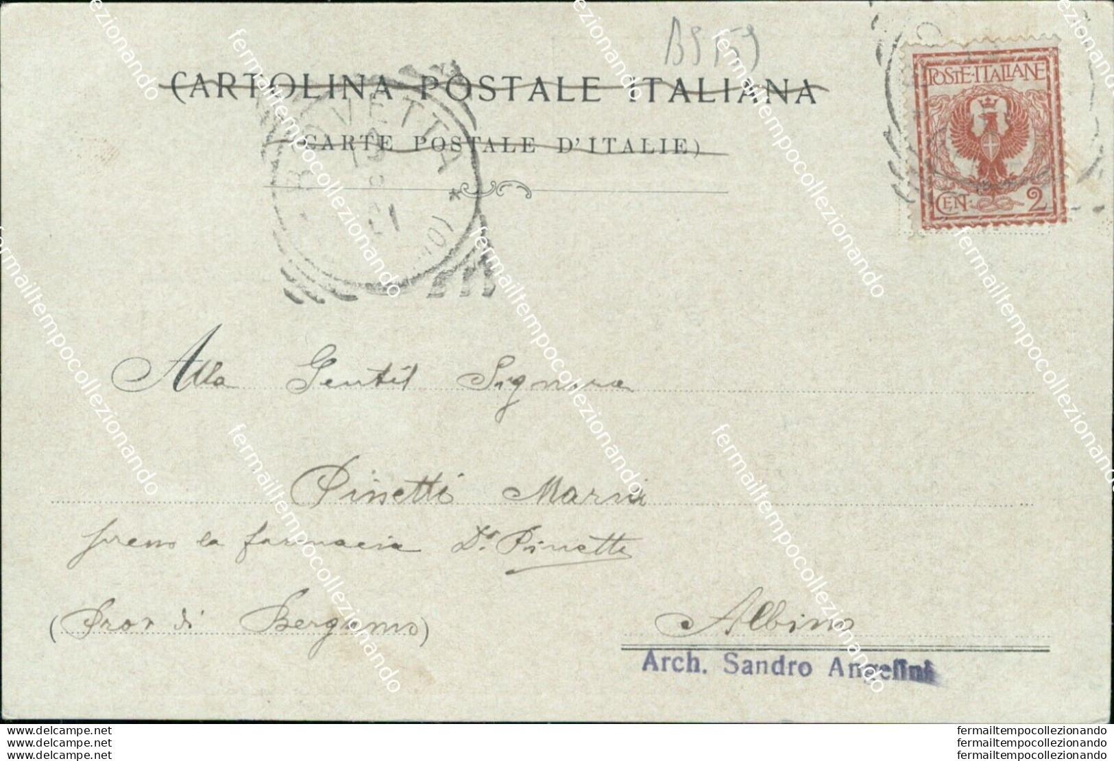 Bs159 Cartolina Vilminore Val Di Scalve Provincia Di Bergamo 1901  Lombardia - Bergamo