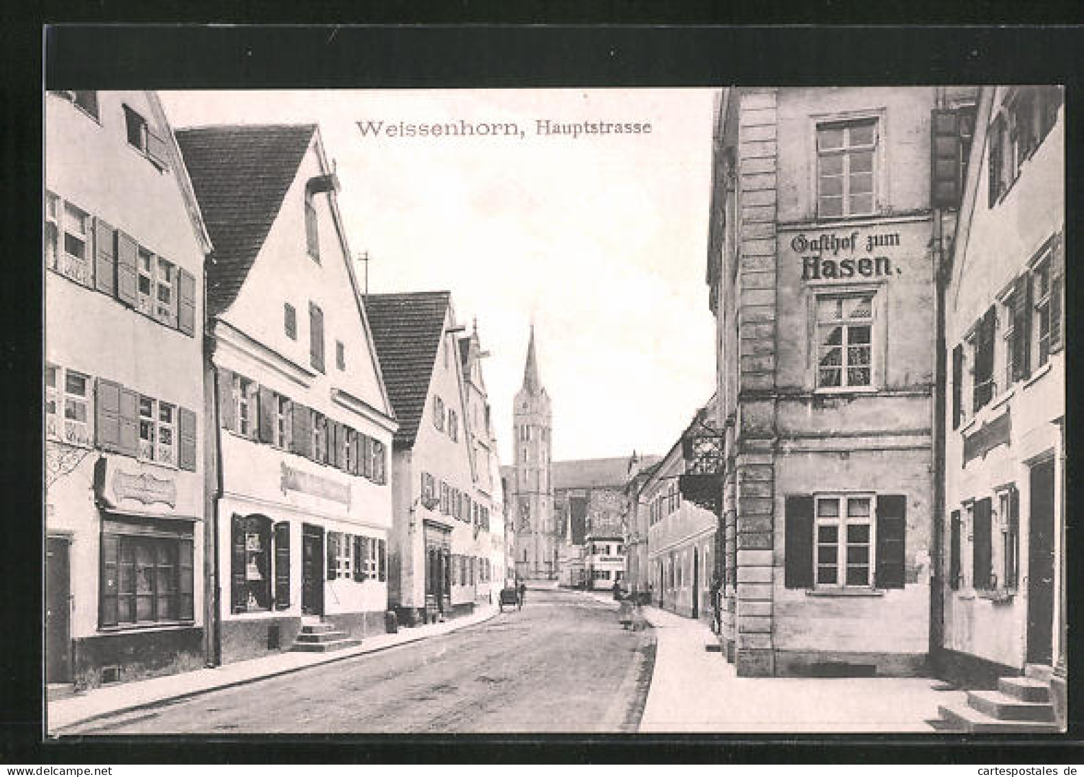 AK Weissenhorn, Hauptstrasse Mit Gasthof Zum Hasen  - Weissenhorn