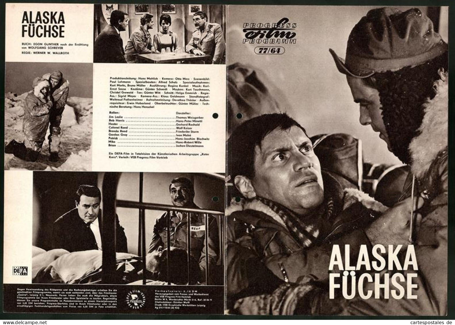 Filmprogramm PFP Nr. 77 /64, Alaska Füchse, Thomas Weisgerber, Hans-Peter Minetti, Regie: Werner W. Wallroth  - Zeitschriften