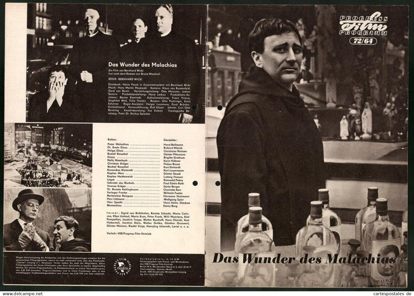 Filmprogramm PFP Nr. 72 /64, Das Wunder Des Malachias, Horst Bollmann, Richard Münch, Regie: Bernhard Wicki  - Magazines