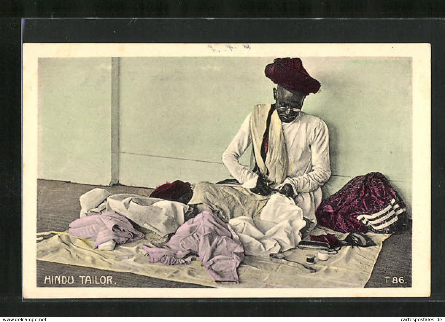 AK Indien, A Hindu Tailor, Ein Hindu Schneider  - Ohne Zuordnung