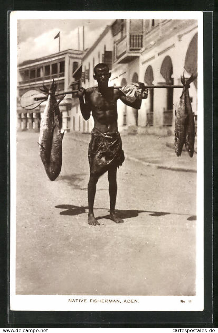 CPA Aden, Native Fisherman, Afrikanischer Pêcheur  - Non Classificati