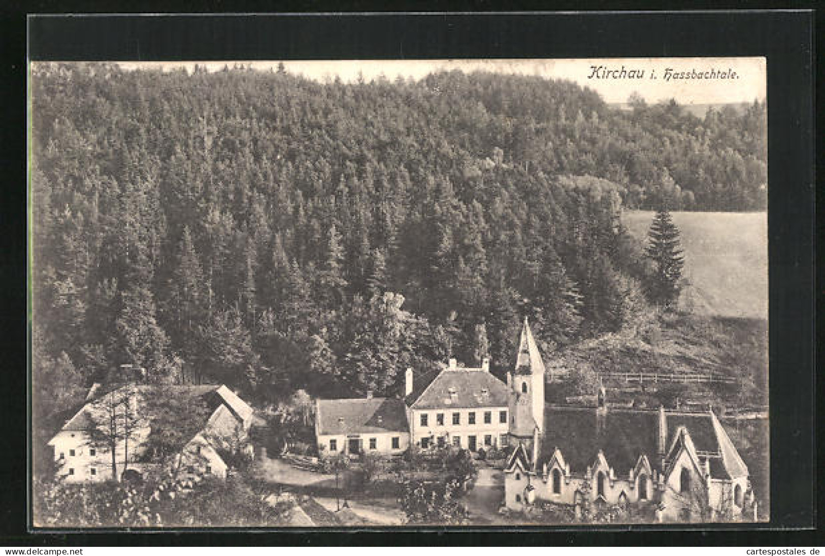 AK Kirchau, Teilansicht Mit Kirche  - Other & Unclassified