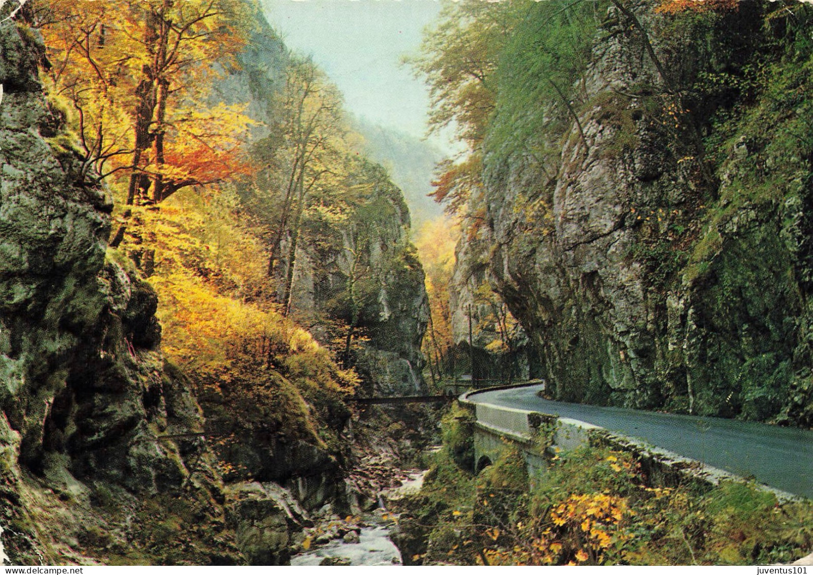 CPSM Route Des Alpes-En Automne Dans Les Gorges-Timbre   L2912 - Other & Unclassified