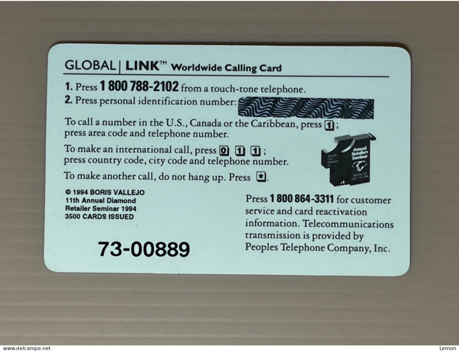 Mint USA UNITED STATES America Prepaid Telecard Phonecard, Diamond Retail Seminar(PATCO), Set Of 1 Mint Card - Sonstige & Ohne Zuordnung