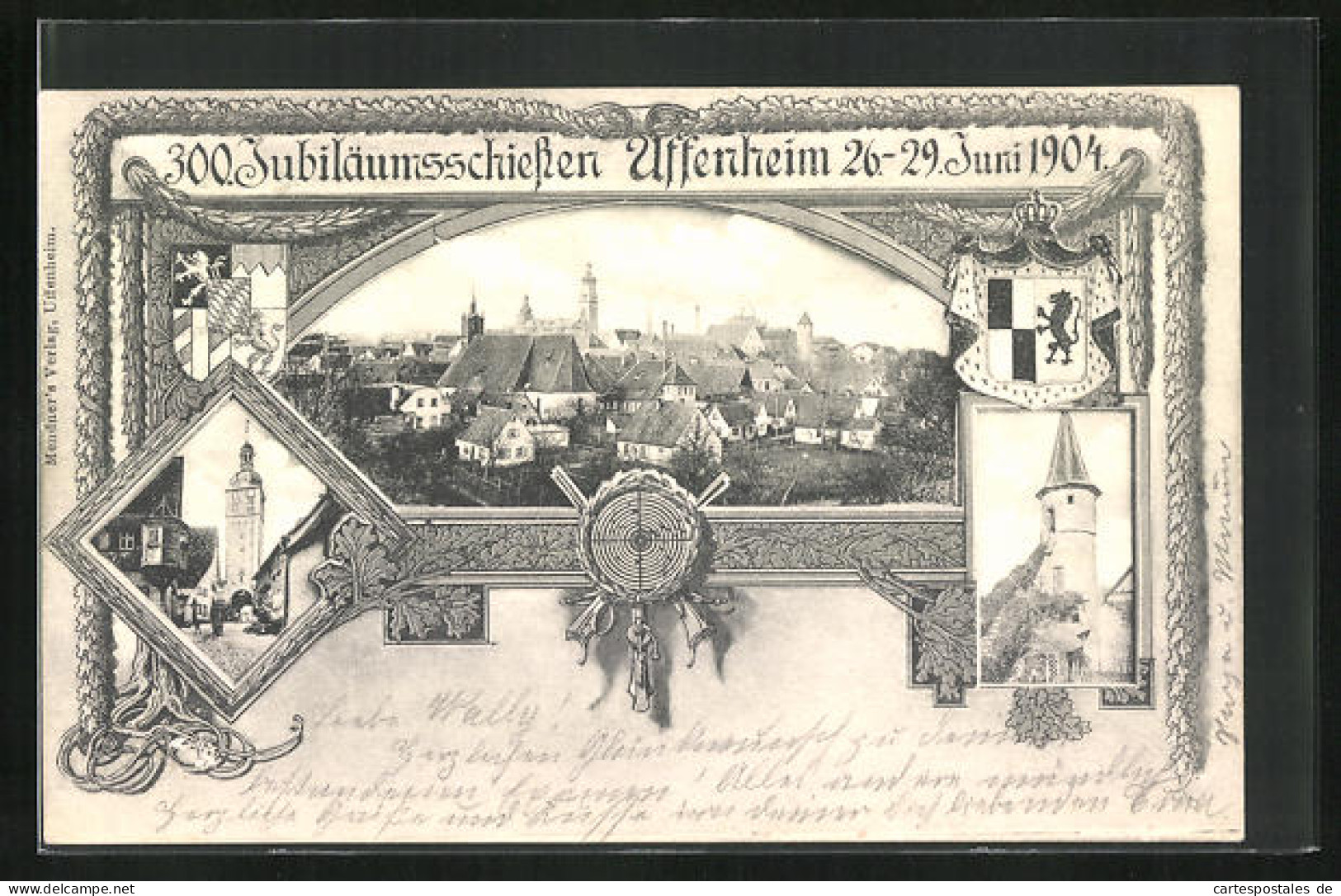 AK Uffenheim, 300. Jubiläumsschiessen 1904  - Jacht