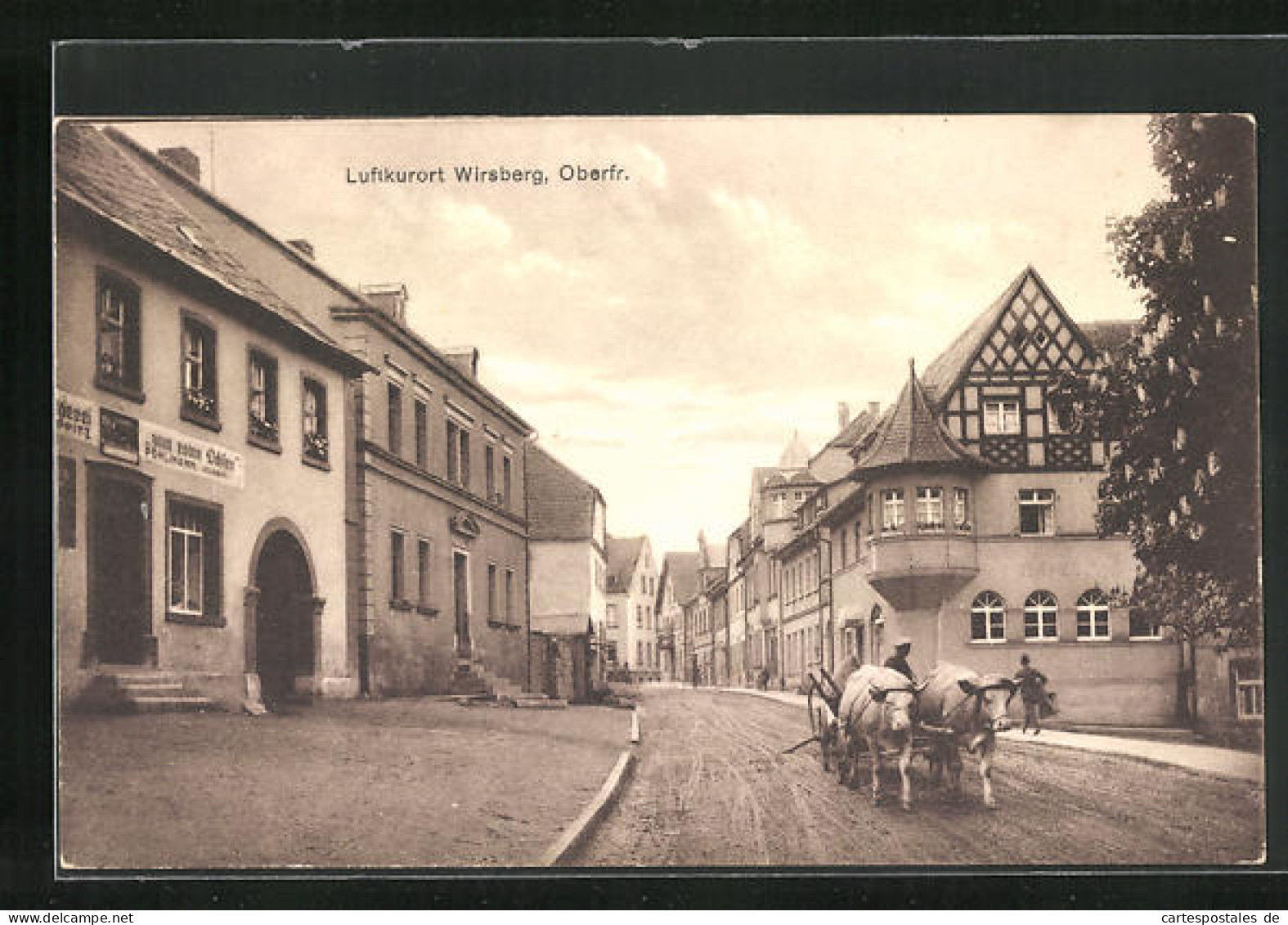 AK Wirsberg /Oberfr., Hauptstrasse Mit Ochsenkarren  - Autres & Non Classés