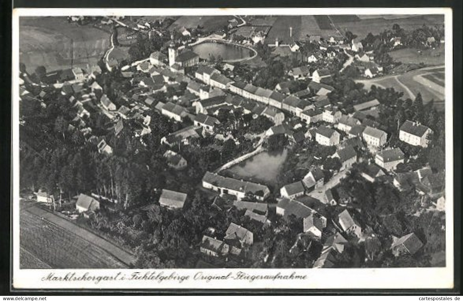 AK Marktschorgast /Fichtelgebirge, Fliegeraufnahme Der Stadt Mit Teich  - Autres & Non Classés