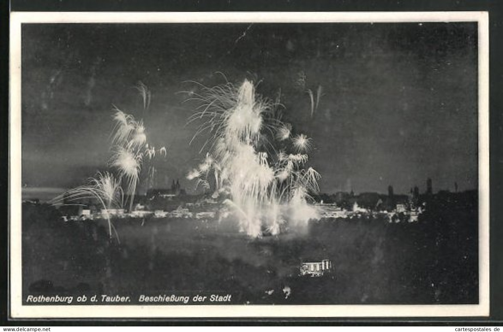 AK Rothenburg O. T., Beschiessung Der Stadt Mit Feuerwerk  - Rothenburg O. D. Tauber