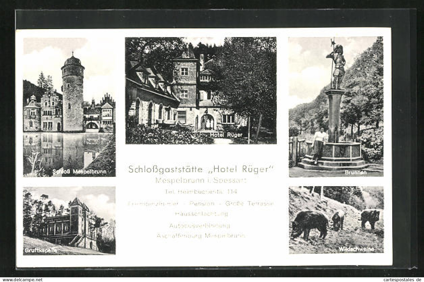 AK Mespelbrunn /Spessart, Schlossgasthaus Hotel Rüger, Gruftkapelle  - Otros & Sin Clasificación