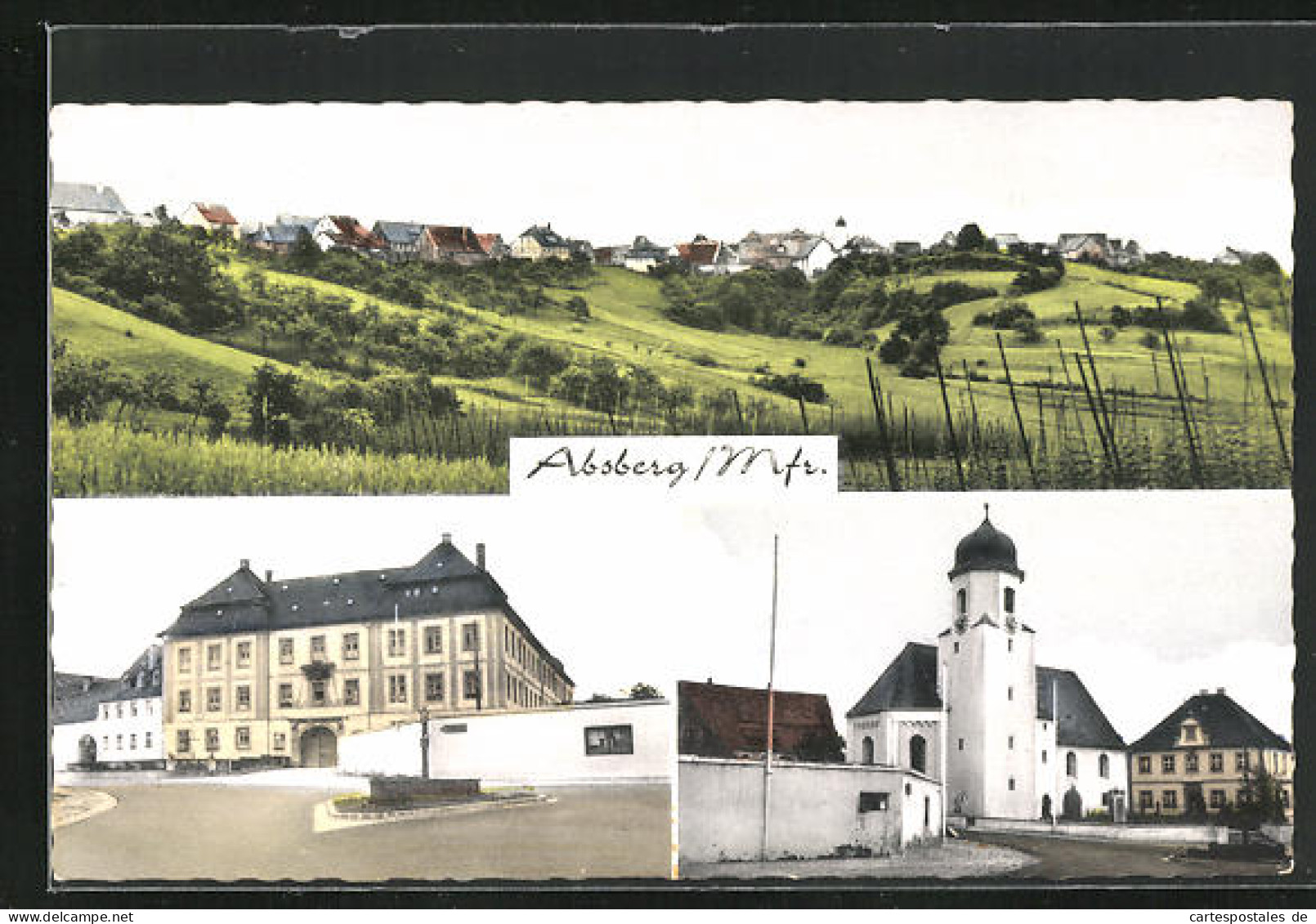 AK Absberg /Mfr., Kirche, Panorama, Gebäudeansicht  - Otros & Sin Clasificación