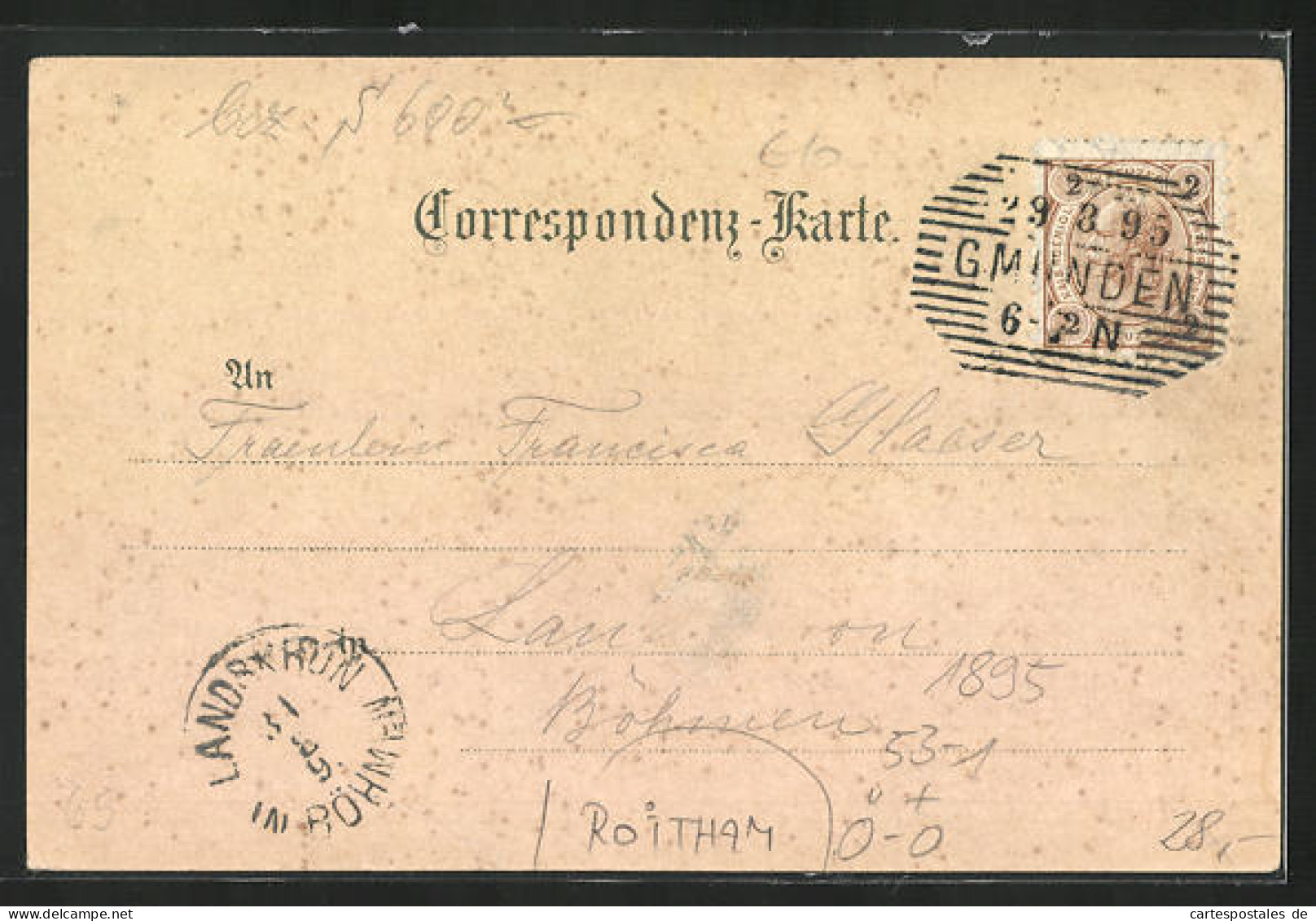 Vorläufer-Lithographie Roitham, 1895, Gasthaus Am Traunfall, Kanal  - Sonstige & Ohne Zuordnung
