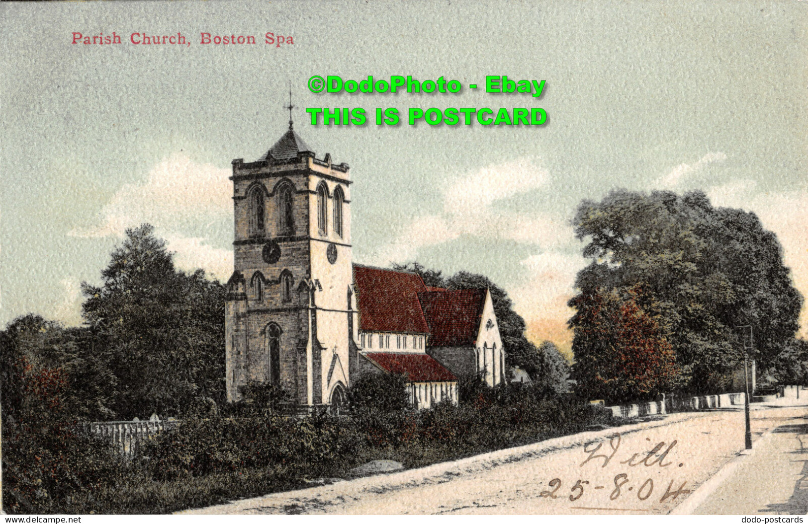 R346157 Boston Spa. Parish Church. Valentines Series. 1904 - Monde