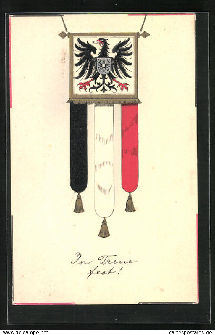 AK Reichsadler Und Kaiserreichsfahne  - Guerre 1914-18