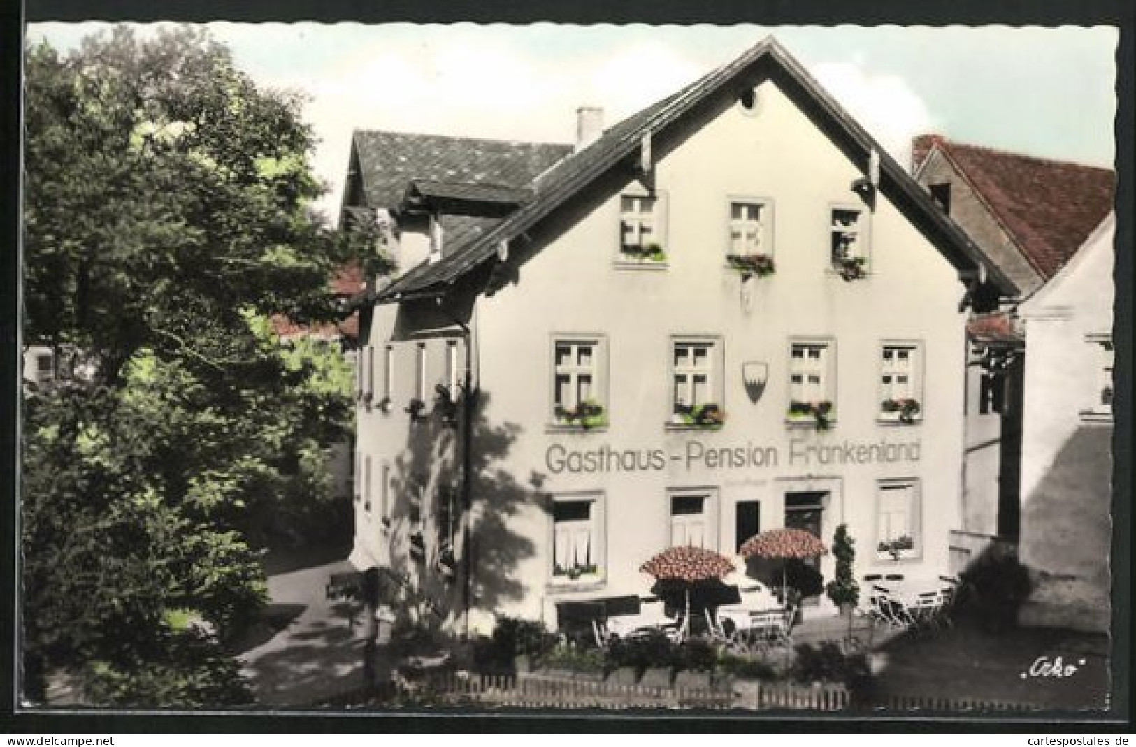 AK Gössweinstein /Fränk. Schweiz, Gasthof-Pension Frankenland  - Autres & Non Classés