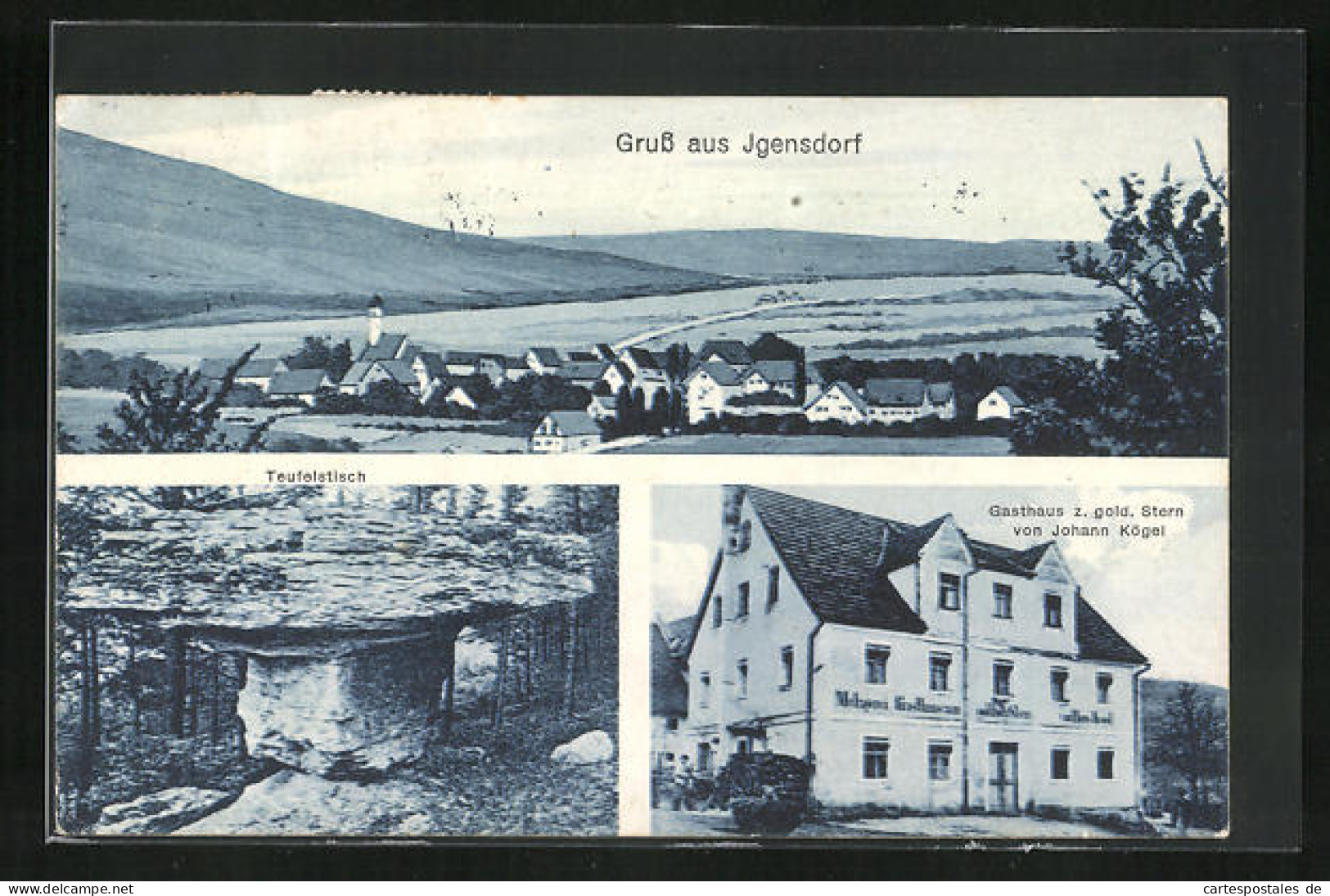 AK Igensdorf, Gasthaus Z. Goldenen Stern Von Johann Kögel, Teufelstisch  - Altri & Non Classificati