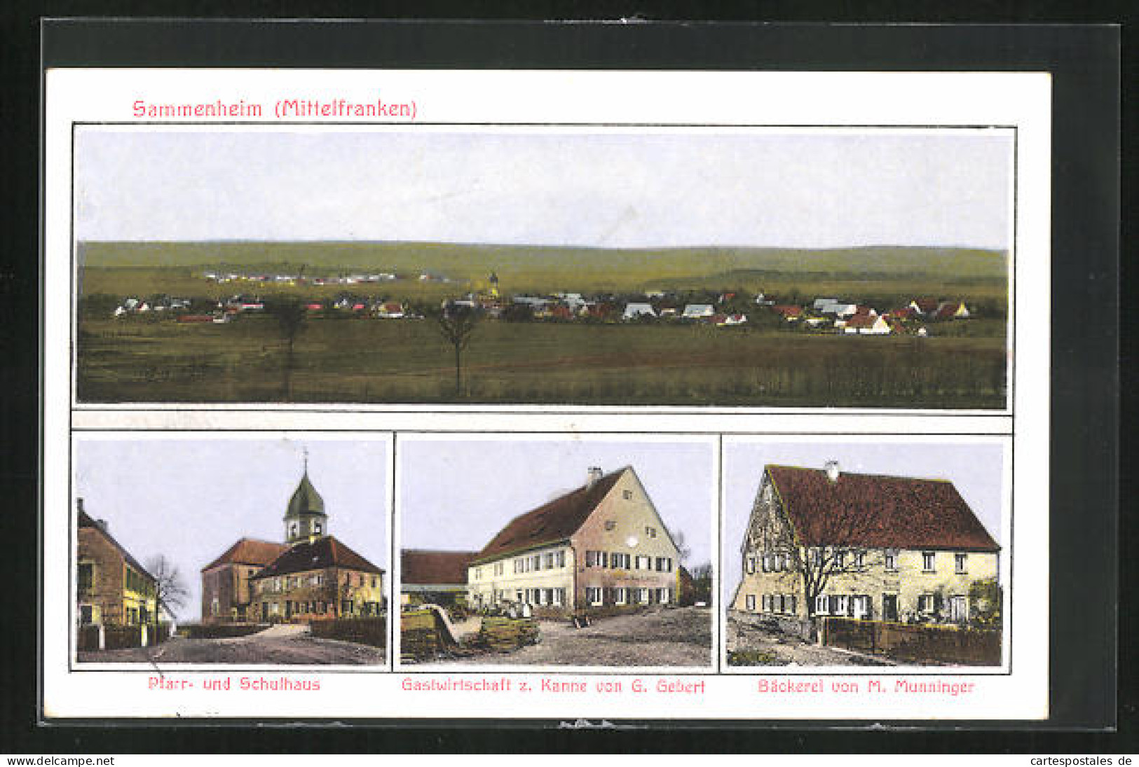 AK Sammenheim /Mittelfranken, Gasthaus Z. Kanne Von G. Gebert, Bäckerei Von M. Munninger  - Andere & Zonder Classificatie