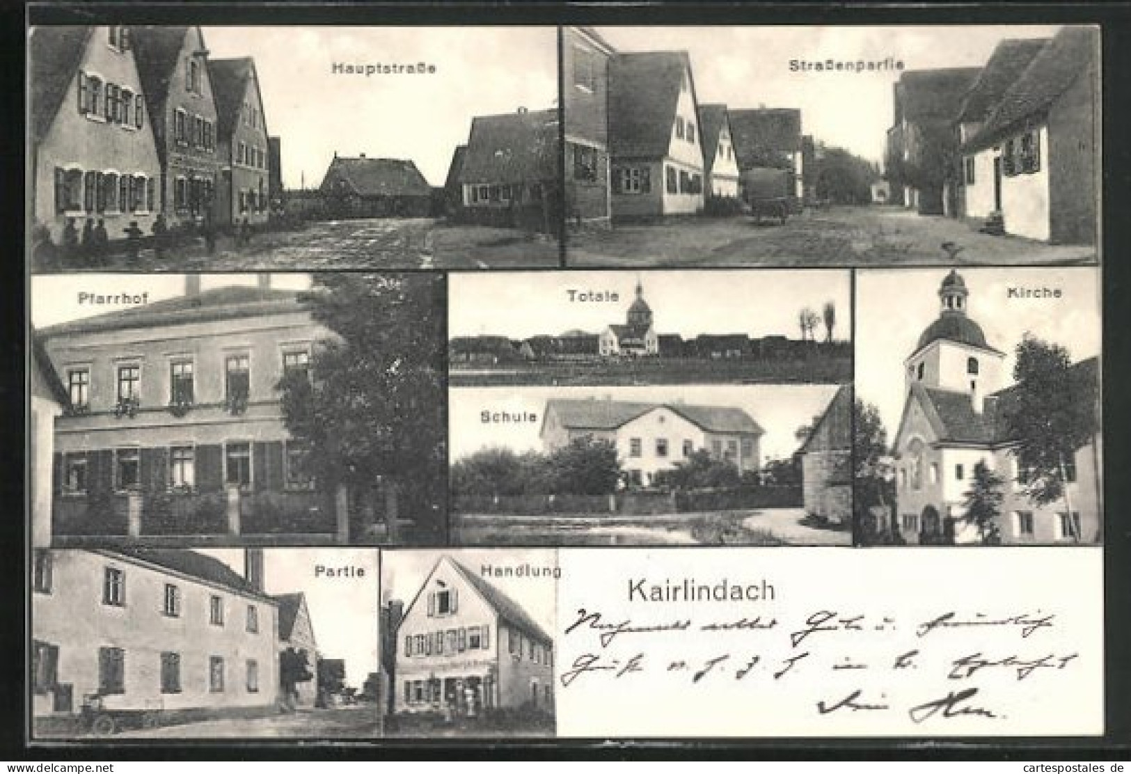 AK Kairlindach, Hauptstrasse, Kirche, Handlung  - Altri & Non Classificati