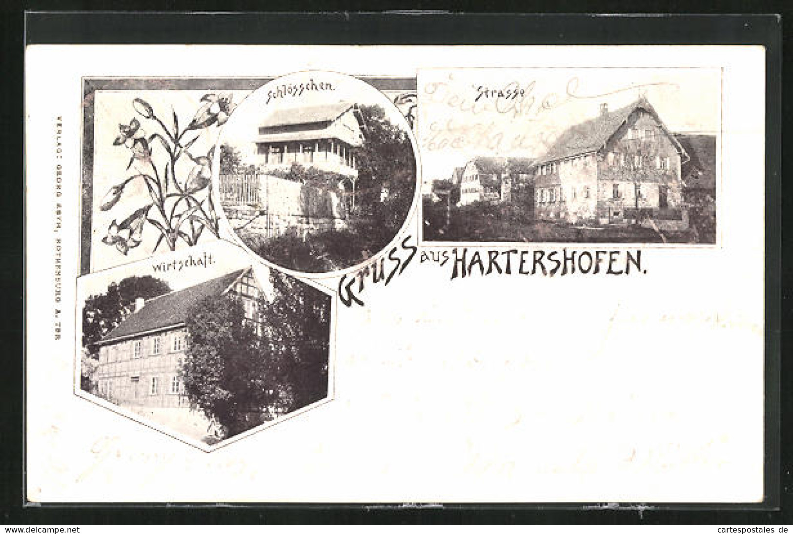 AK Hartershofen, Schlösschen, Strassenpartie, Gasthaus  - Altri & Non Classificati