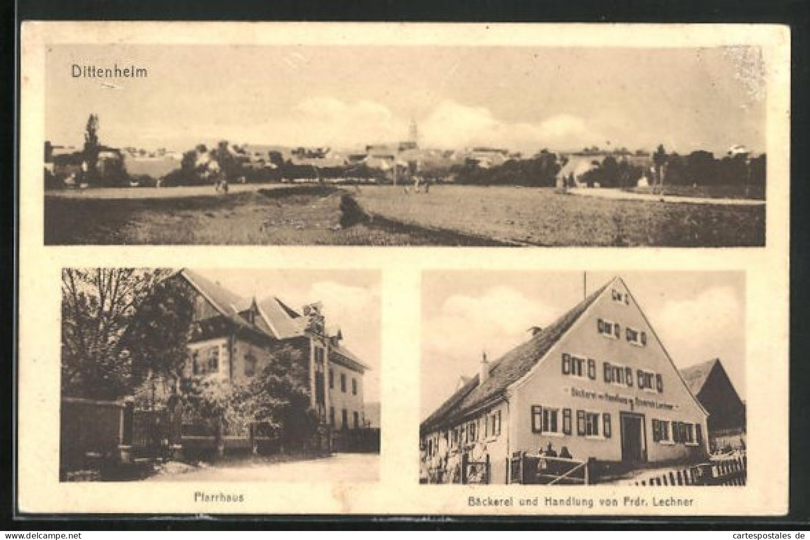 AK Dittenheim, Bäckerei Und Handlung Von Frdr. Lechner, Pfarrhaus  - Sonstige & Ohne Zuordnung