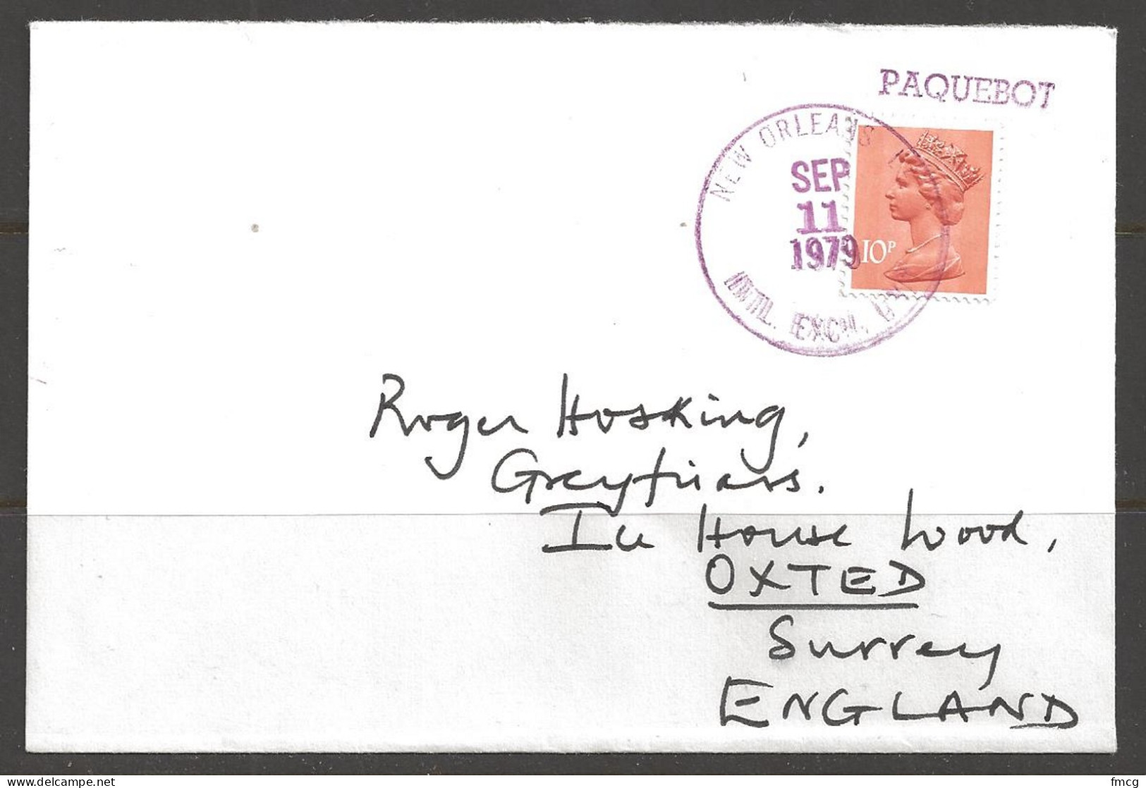 1979 Paquebot Cover, British Stamp Used In New Orleans, Louisiana - Briefe U. Dokumente