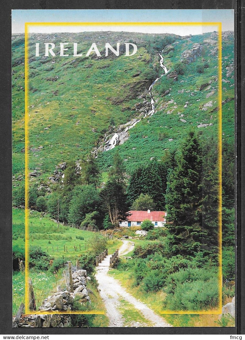 Ireland, Cottage And Waterfall, Unused - Other & Unclassified