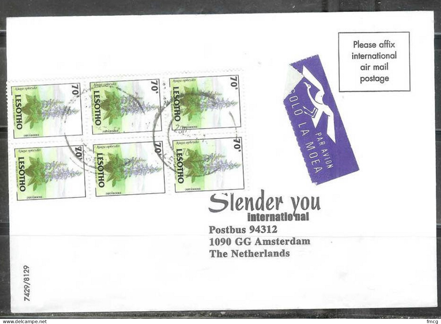 1997 Postal History, Mailed To Netherlands - Lesotho (1966-...)