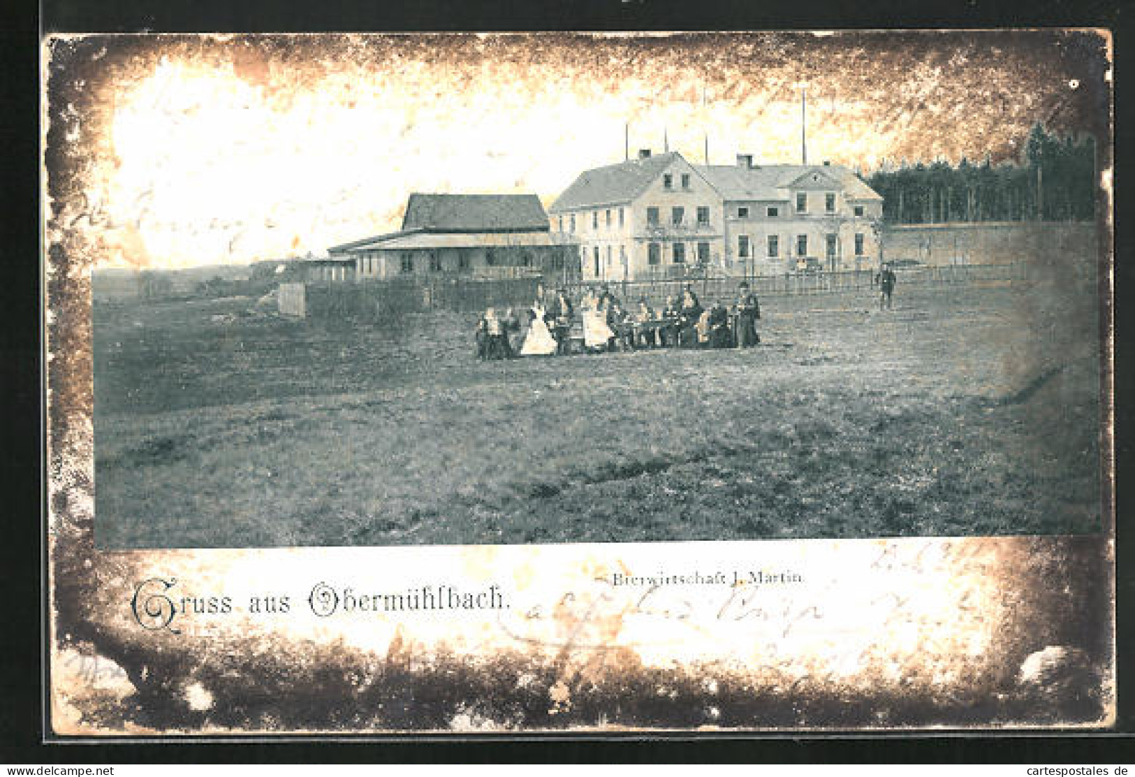 AK Obermühlbach, Bierwirtschaft - Gasthaus Von J. Martin  - Sonstige & Ohne Zuordnung